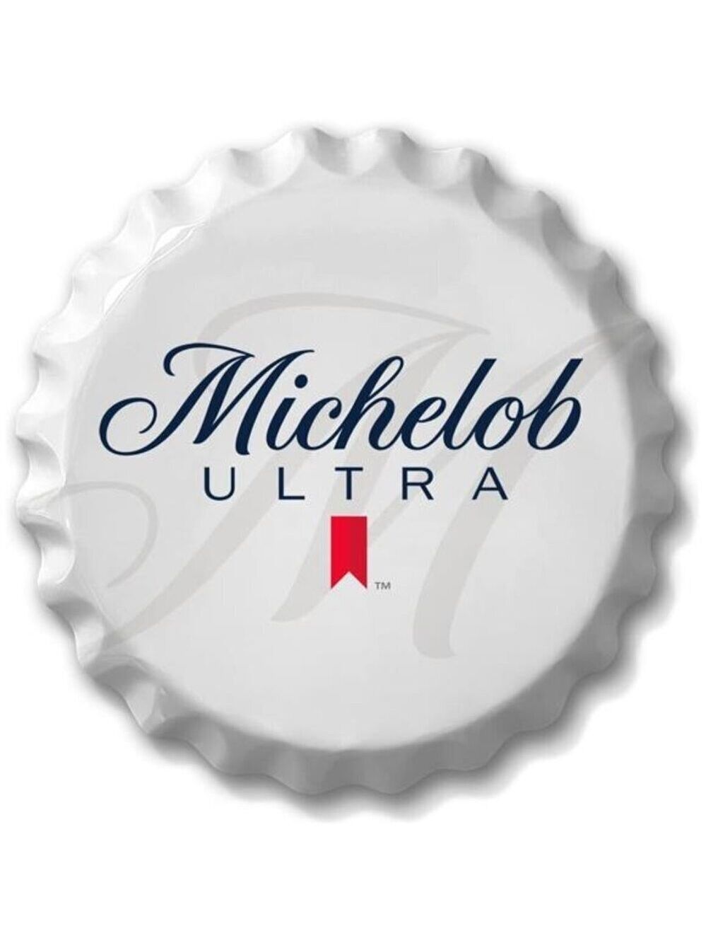 Michelob Ultra Beer Metal Bottle Cap Sign Garage Shop Bar Man Cave Outdoor LARGE